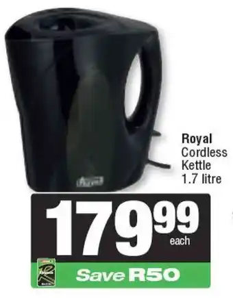 Spar Royal Cordless Kettle offer