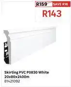 Leroy Merlin Skirting PVC PO830 White 20 x 80 x 2400m 81421092 offer