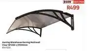 Leroy Merlin Awning Warehouse Awning Multiwall Clear W1200 x D1000mm 81411331 offer