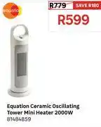 Leroy Merlin Equation 2000W Ceramic Oscillating Tower Mini Heater 81484859 offer