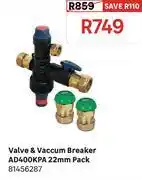 Leroy Merlin Valve & Vaccum Breaker AD400kPa 22mm Pack 81456287 offer
