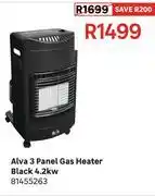 Leroy Merlin Alva 3 Panel 4.2W Gas Heater (Black) 81455263 offer