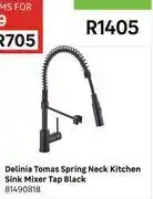 Leroy Merlin Delinia Tomas Spring Neck Kitchen Sink Mixer Tap Black 81490818 offer