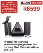 Leroy Merlin Megamaster 600 Freestanding Wood Burning Fireplace (harmony Steel) 75cmx 41cmx70cm 81484249 offer