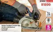 Leroy Merlin Dexter Cordless Circular Saw Kit 18V 4.0 Ah Battery & Charger 81501301 offer