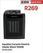 Leroy Merlin Equation 1500W Ceramic Electric Heater (Black) 81484865 offer