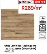 Leroy Merlin Orito Laminate Flooring Fort 1291 x 193 x 8mm (1.99 Sqm/Box) 81477261-Per Sqm offer