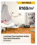 Leroy Merlin Laminate Flooring Basic Sutter Oak 193 x 1376 x 6mm 81490974-Per Sqm offer