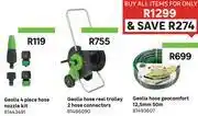 Leroy Merlin Geolia 4Pc Hose Nozzle Kit/Hose Reel Trolley 2 Hose Connectors/ Hose Geocomfort 12.5mm 50m-For All offer