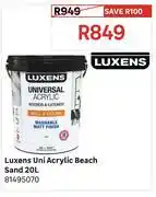 Leroy Merlin Luxens 20L Uni Acrylic Beach Sand 81495070 offer