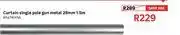 Leroy Merlin Curtain Single Pole Gun Metal 28mm 1.5m 81476106 offer