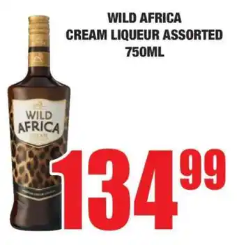 Boxer Wild Africa Cream Liqueur Assorted 750ml offer