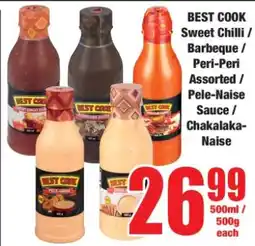 Boxer BEST COOK Sweet Chilli / Barbeque / Peri-Peri Assorted / Pele-Naise Sauce / Chakalaka-Naise offer