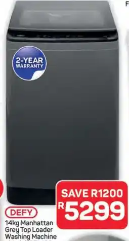 Pick n Pay Hypermarket DEFY 14kg Manhattan Grey Top Loader Washing Machine offer