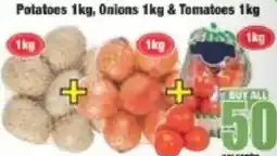 Boxer Potatoes 1kg, Onions 1kg & Tomatoes 1kg offer