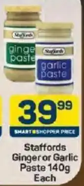 Pick n Pay Staffords ginger or garlic paste offer