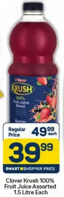 Pick n Pay Clover Krush 100% Fruit Juice Assorted offer