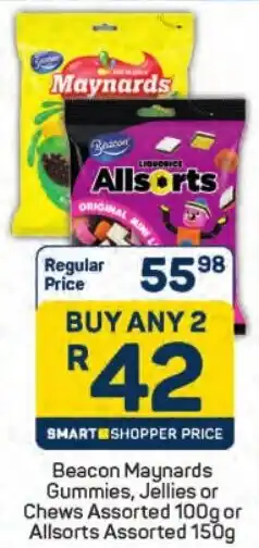 Pick n Pay Beacon Maynards Gummies, Jellies or Chews Assorted or Allsorts Assorted offer