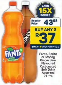 Pick n Pay Fanta, Sprite or Stoney Ginger Beer Flavoured Carbonated Soft Drink Assorted offer