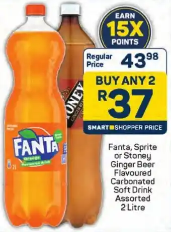 Pick n Pay Fanta, Sprite or Stoney Ginger Beer Flavoured Carbonated Soft Drink Assorted offer