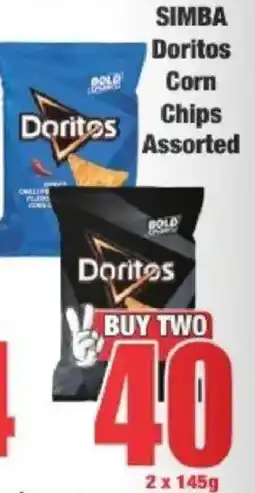 Boxer Simba Doritos Corn Chips Assorted offer