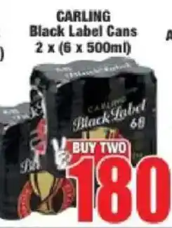 Boxer Carling Black Label Cans offer