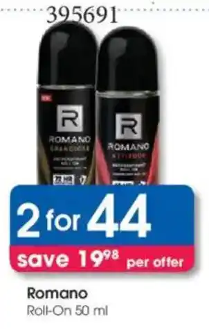 Clicks Romano Roll-On offer