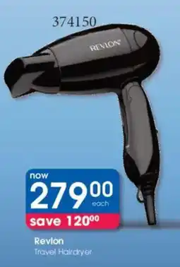 Clicks Revlon Travel Hairdryer offer