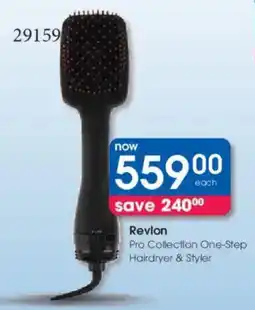 Clicks Revlon Pro Collection One-Step Hairdryer & Styler offer