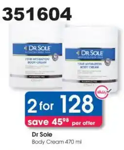 Clicks Dr Sole Body Cream offer