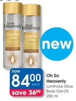 Clicks Oh So Heavenly Luminous Glow Body Gel Oil offer