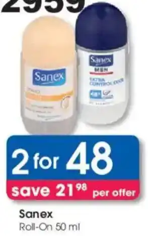 Clicks Sanex Roll-On offer
