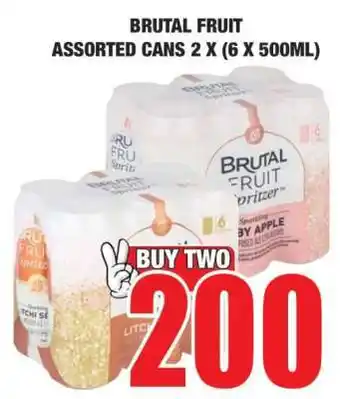 Boxer BRUTAL FRUIT ASSORTED CANS 2 X (6 X 500ML) offer