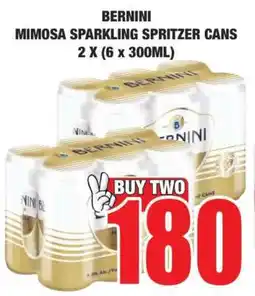 Boxer BERNINI MIMOSA SPARKLING SPRITZER CANS 2 X (6 X 300ML) offer