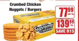 Boxer Crumbed Chicken Nuggets / Burgers offer