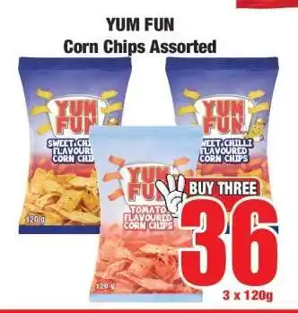 Boxer YUM FUN Corn Chips Assorted offer