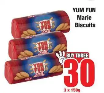 Boxer YUM FUN Marie Biscuits offer