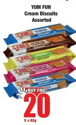 Boxer YUM FUN Cream Biscuits Assorted offer