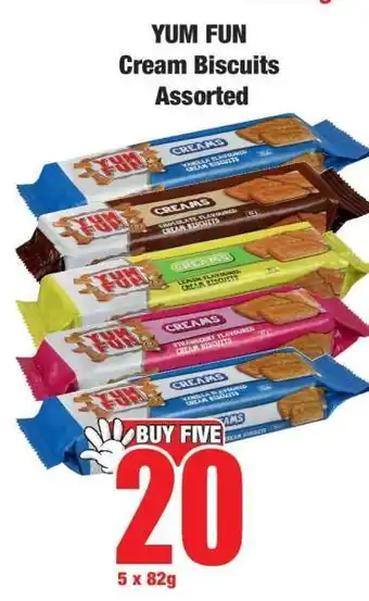 Boxer YUM FUN Cream Biscuits Assorted offer