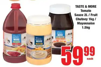 Boxer TASTE & MORE Tomato Sauce 2L / Fruit Chutney 1kg / Mayonnaise 1.5kg offer