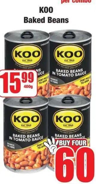 Boxer KOO Baked Beans offer
