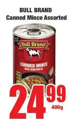 Boxer BULL BRAND Canned Mince Assorted offer