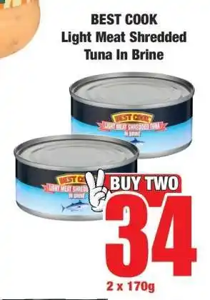 Boxer BEST COOK Light Meat Shredded Tuna In Brine offer