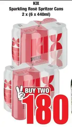Boxer KIX Sparkling Rosè Spritzer Cans 2 x (6 x 440ml) offer
