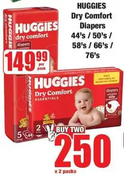 Boxer HUGGIES Dry Comfort Diapers offer