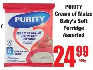 Boxer PURITY Cream of Maize Baby's Soft Porridge Assorted offer