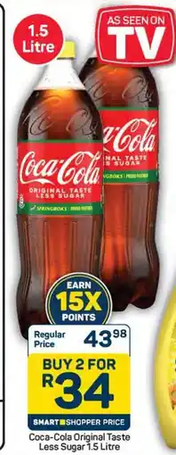 Pick n Pay Hypermarket Coca Cola Original Taste Less Sugar 1.5 Litre offer