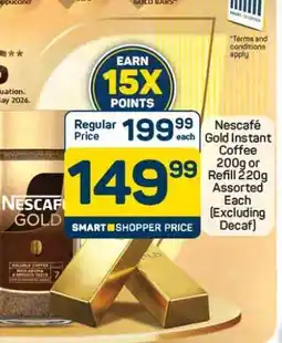 Pick n Pay Hypermarket Nescafé Gold Instant Coffee 200g or Refill 220g Assorted Each (Excluding Decaf) offer