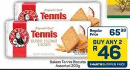 Pick n Pay Hypermarket Bakers Tennis Biscuits Assorted 200g offer