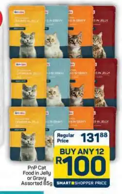 Pick n Pay Hypermarket PnP Cat Food in Jelly or Gravy Assorted 85g offer